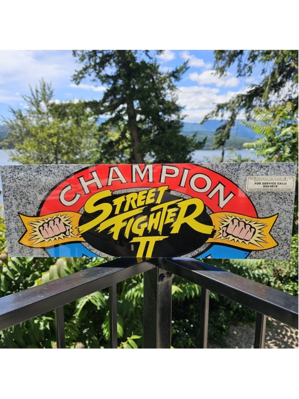 Original Street Fighter II Champion Edition Arcade Marquee Sign Capcom 24” VTG